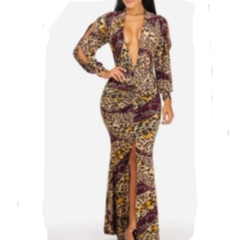 Animal Print Maxi Dress